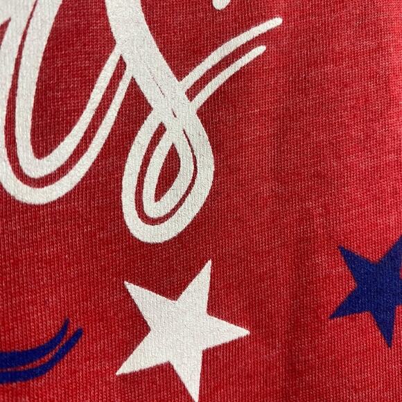 Red Stars & Stripes graphic tee on Bella Canvas Medium - Picture 3 of 5